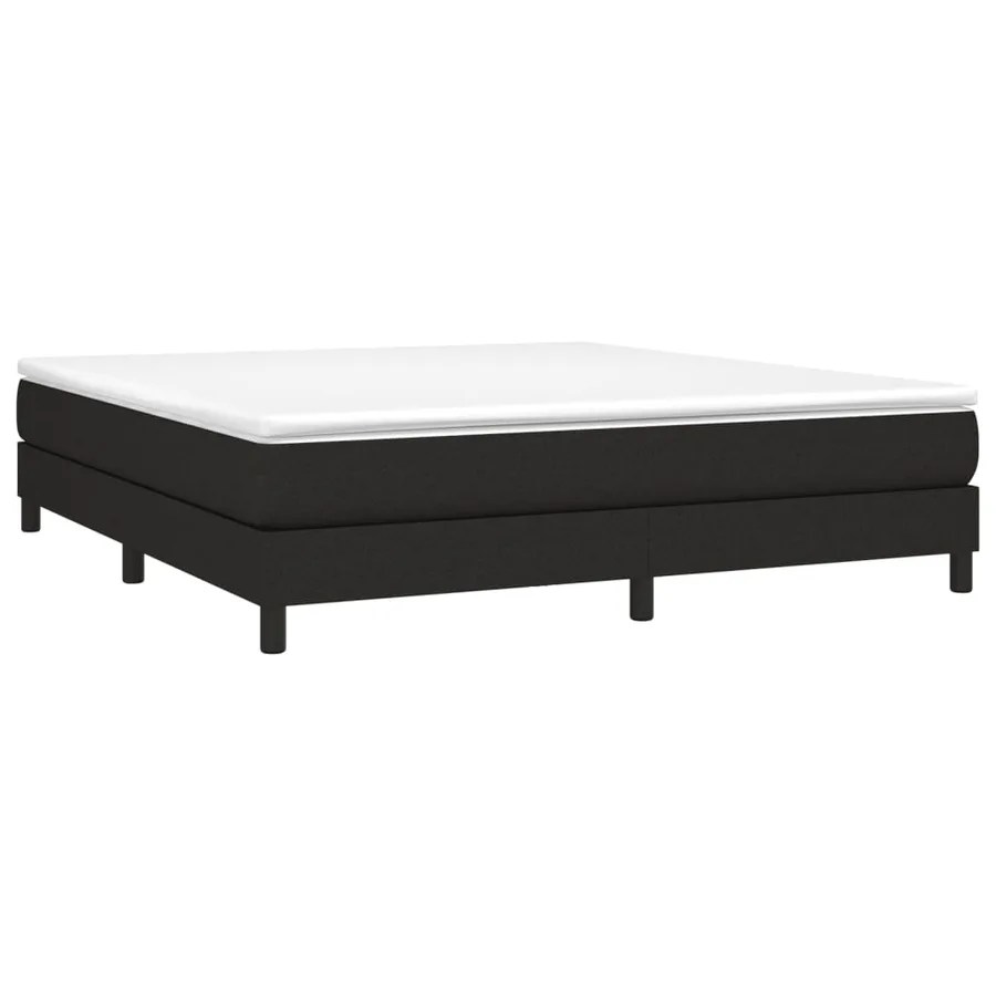 Sommier à lattes de lit avec matelas Noir 180x200 cm Tissu - 3