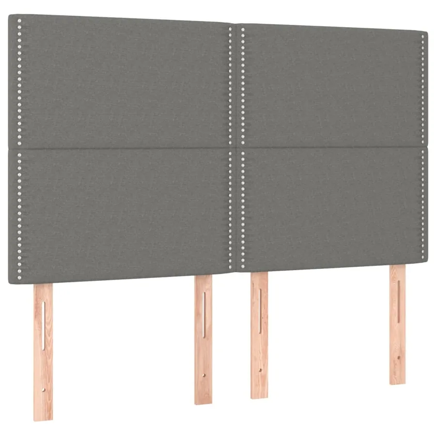 Sommier à lattes de lit et matelas et LED Gris foncé 140x200 cm - 7