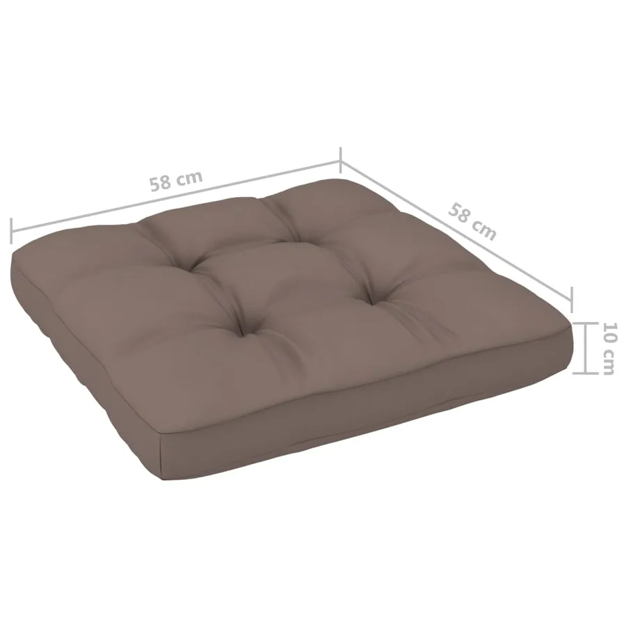 Salon de jardin palette 6pcs avec coussins Pin imprégné de gris - 11