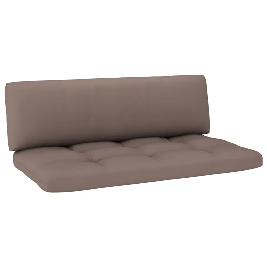 Salon de jardin palette 6pcs avec coussins Pin imprégné de gris - 3