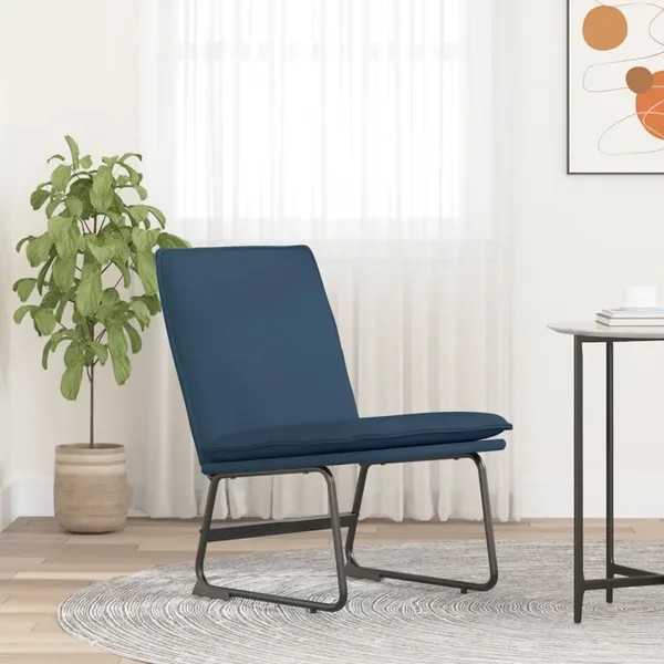 Chaise longue Bleu 52x75x76 cm Tissu