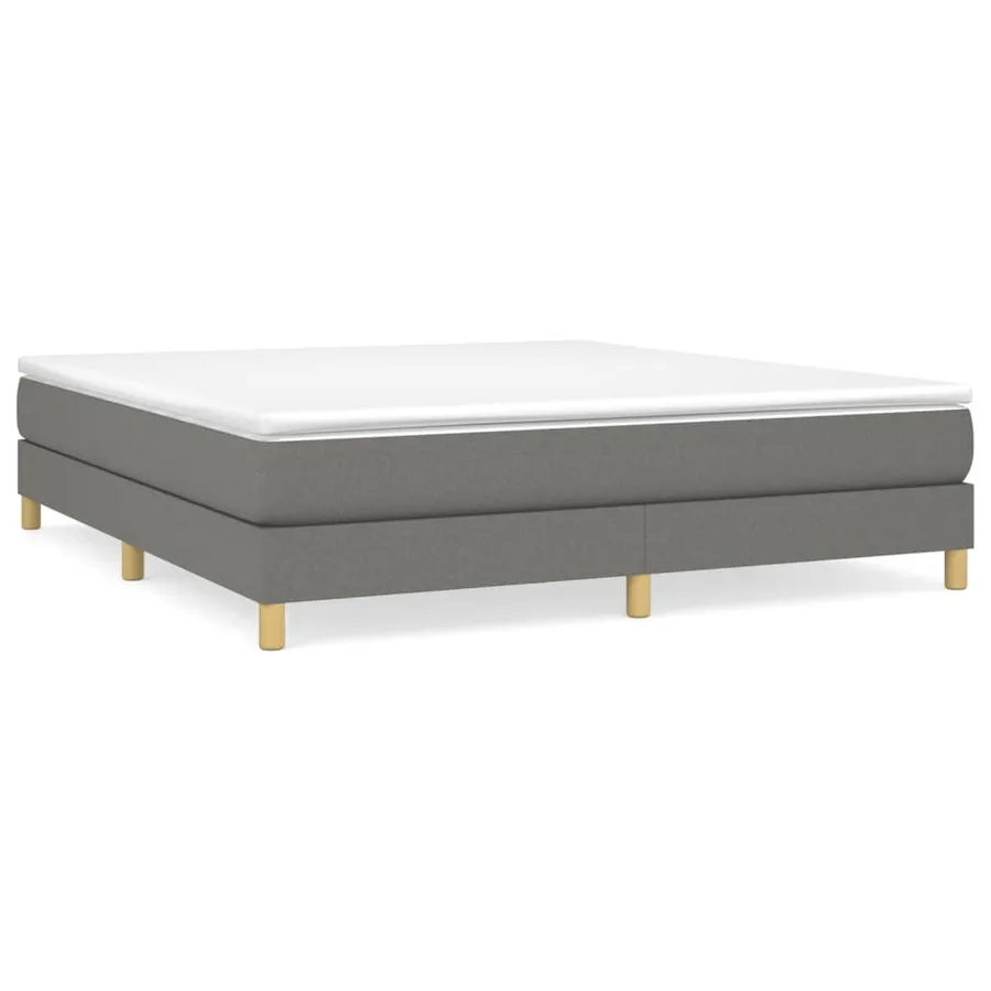 Sommier à lattes de lit avec matelas Gris foncé 160x200cm Tissu - 2