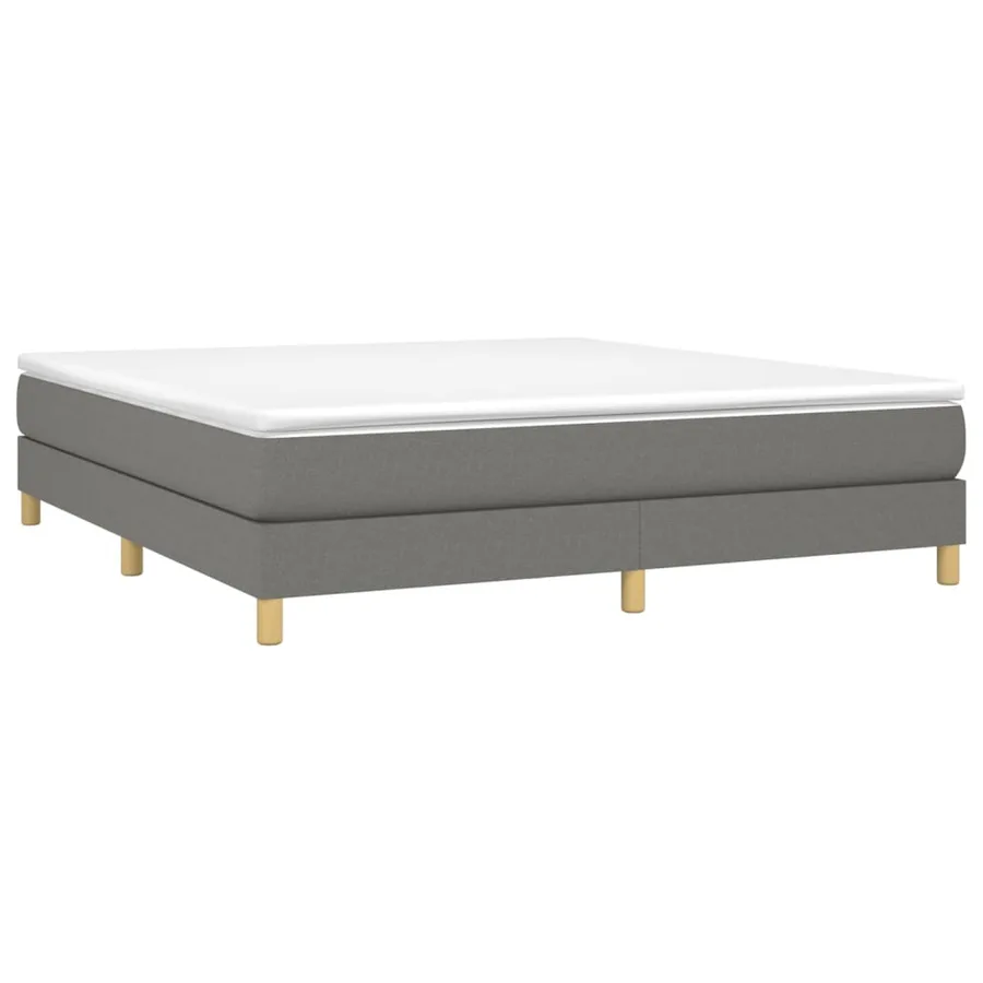 Sommier à lattes de lit avec matelas Gris foncé 160x200cm Tissu - 3