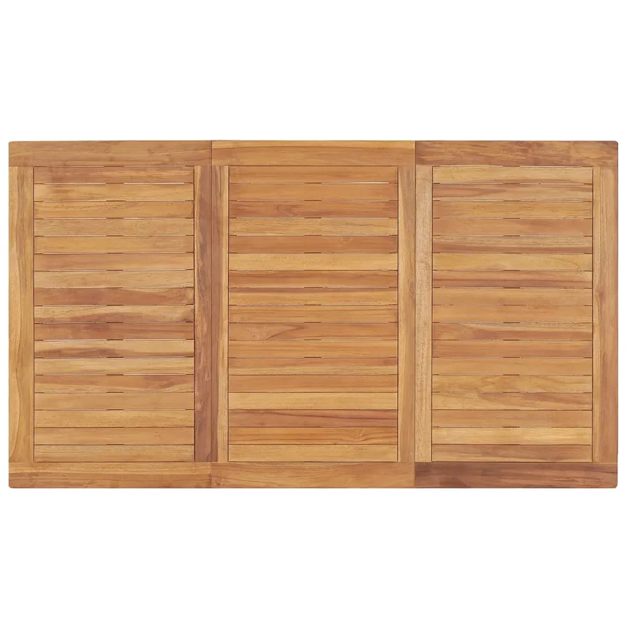 Ensemble de salle à manger de jardin 5 pièces 140 x 80 cm en bois de teck massif - 11