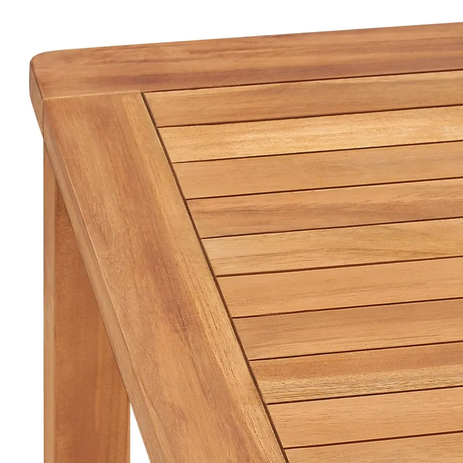 Ensemble de salle à manger de jardin 5 pièces 140 x 80 cm en bois de teck massif - 12