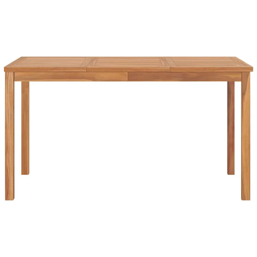 Ensemble de salle à manger de jardin 5 pièces 140 x 80 cm en bois de teck massif - 9