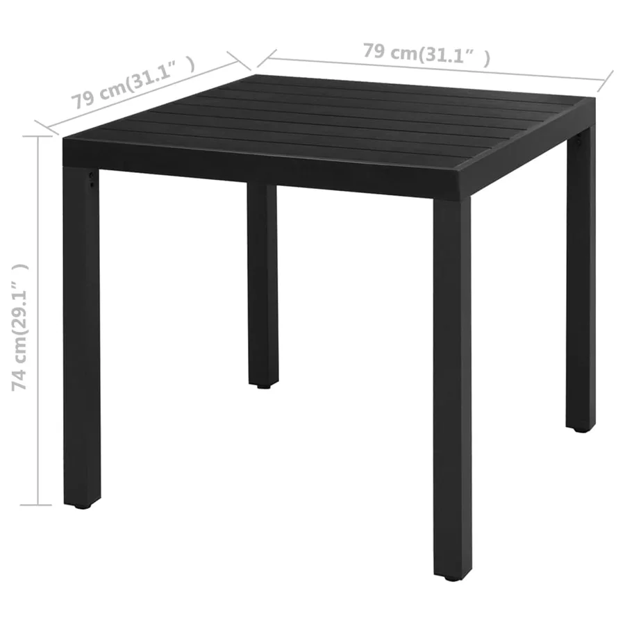 Ensemble à manger de jardin 3 pcs PVC résine tressée noir - 7