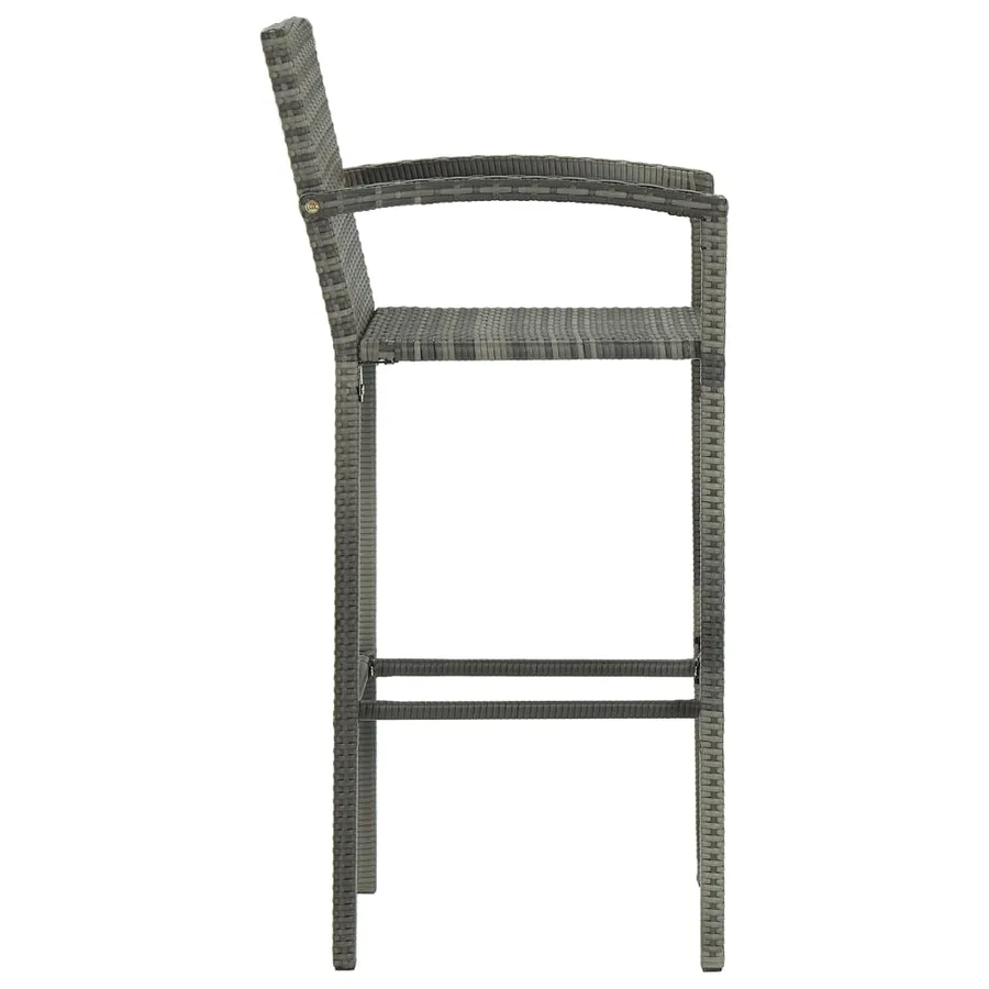 Ensemble de bar de jardin 7 pcs Gris - 13