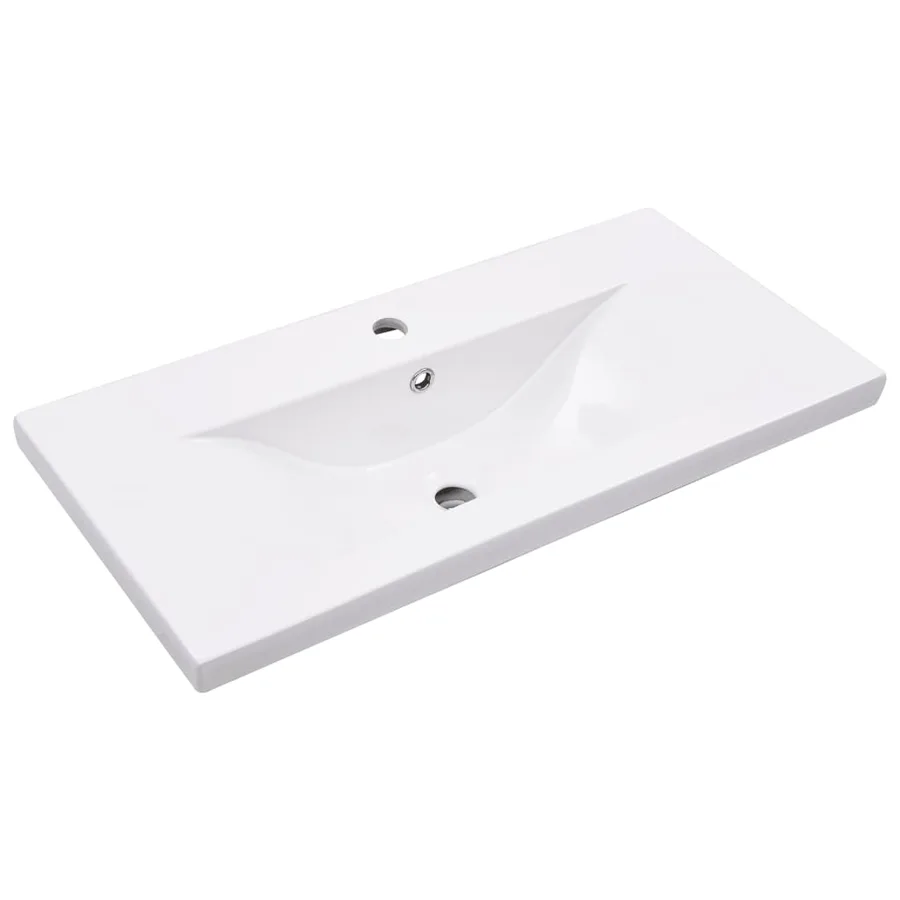 Cadre de lavabo de salle de bain vasque à encastrer Noir Fer - 5