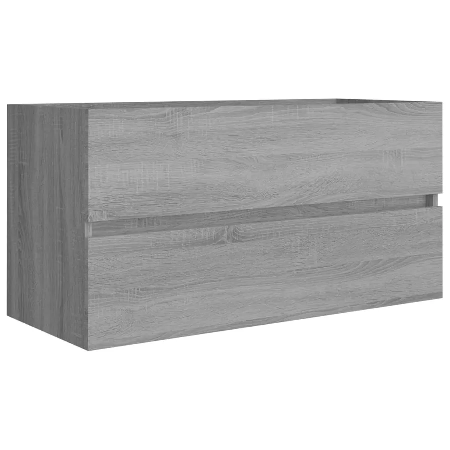 Armoire d'évier Sonoma gris 90x38,5x45 cm Bois d'ingénierie - 2