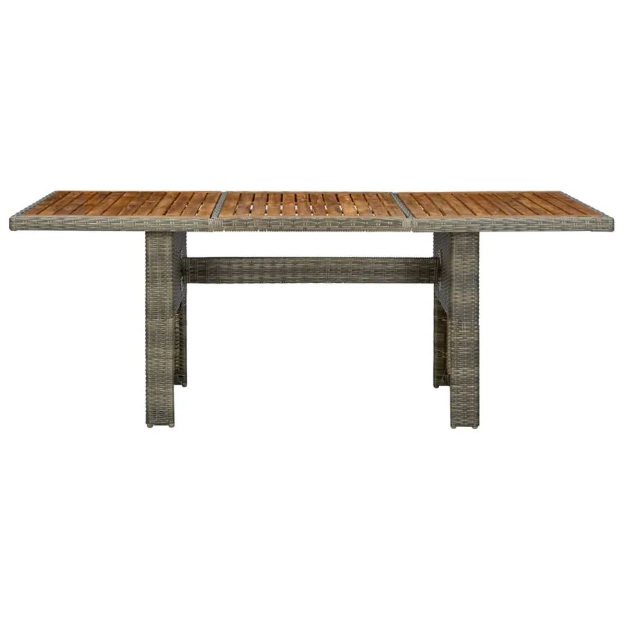 Ensemble à manger d'extérieur et coussins 7 pcs résine tressée - 14