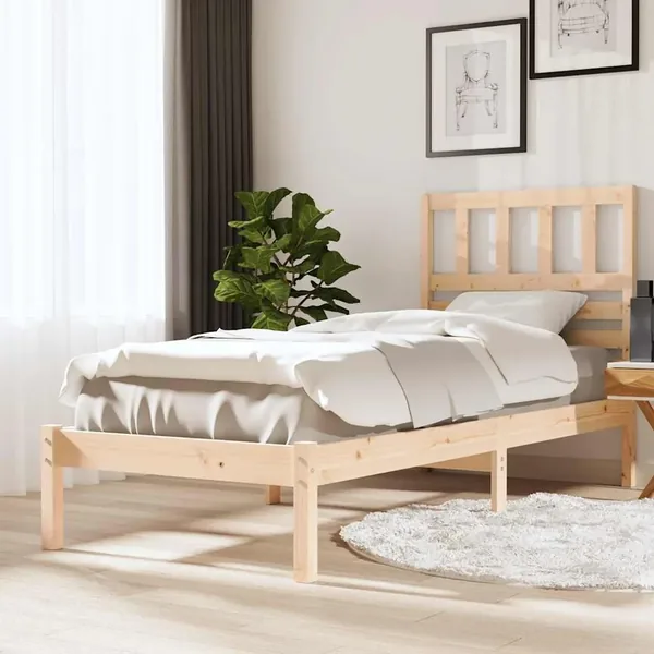 Cadre de lit sans matelas 90x190 cm bois de pin massif