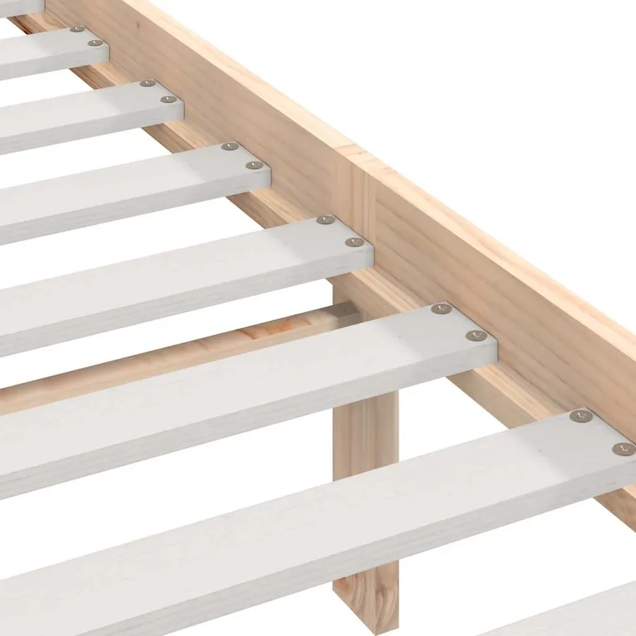 Cadre de lit sans matelas 90x190 cm bois de pin massif - 6
