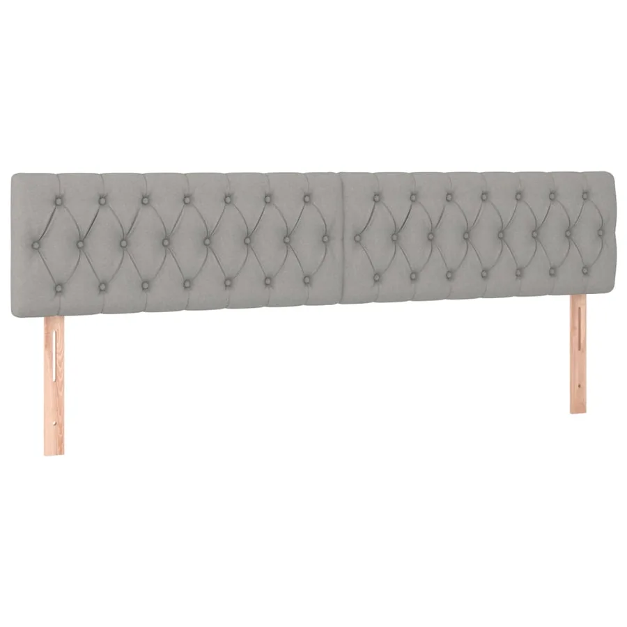 Sommier à lattes de lit avec matelas Gris clair 180x200cm Tissu - 6