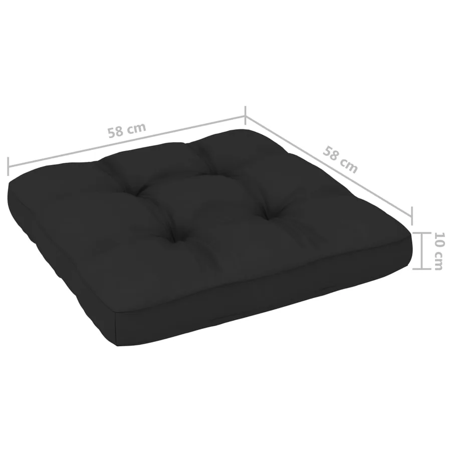 Pouf palette de jardin Bois de pin imprégné de blanc - 10
