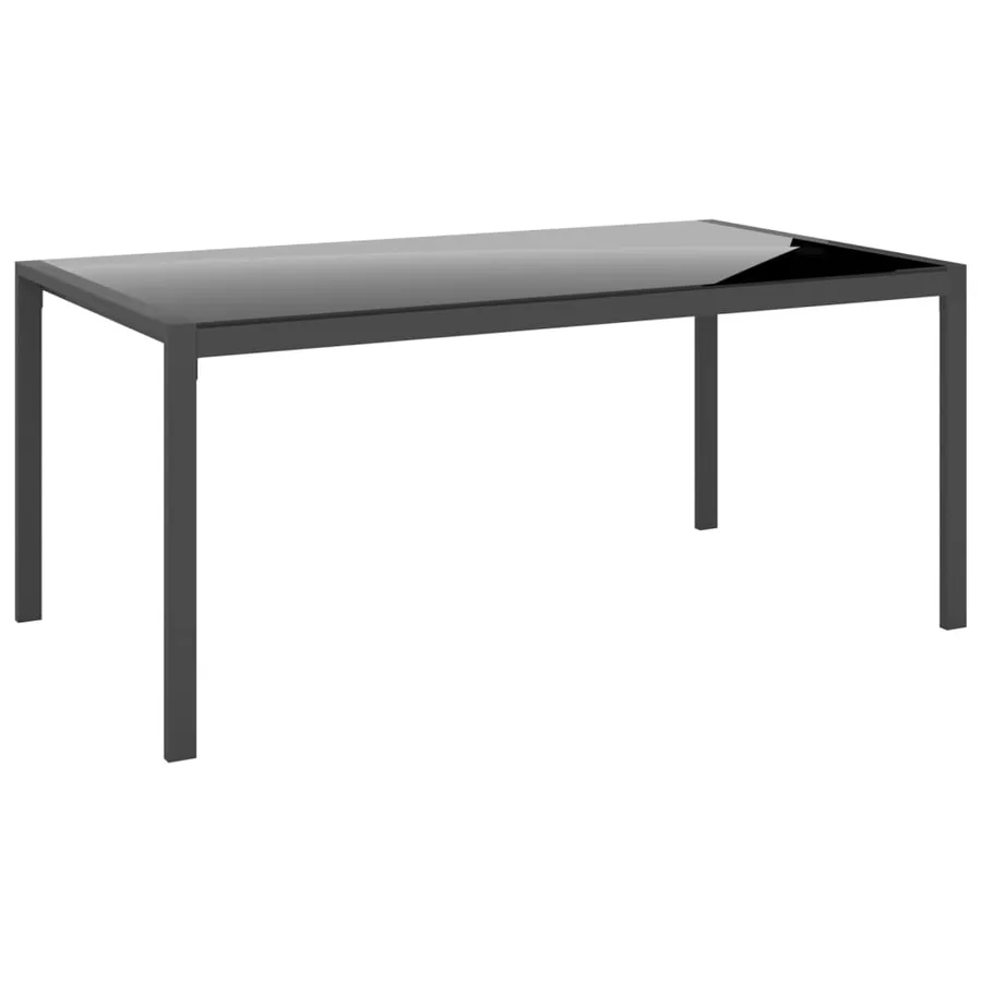 Salon de jardin 4 pcs avec coussins Noir Acier - 6