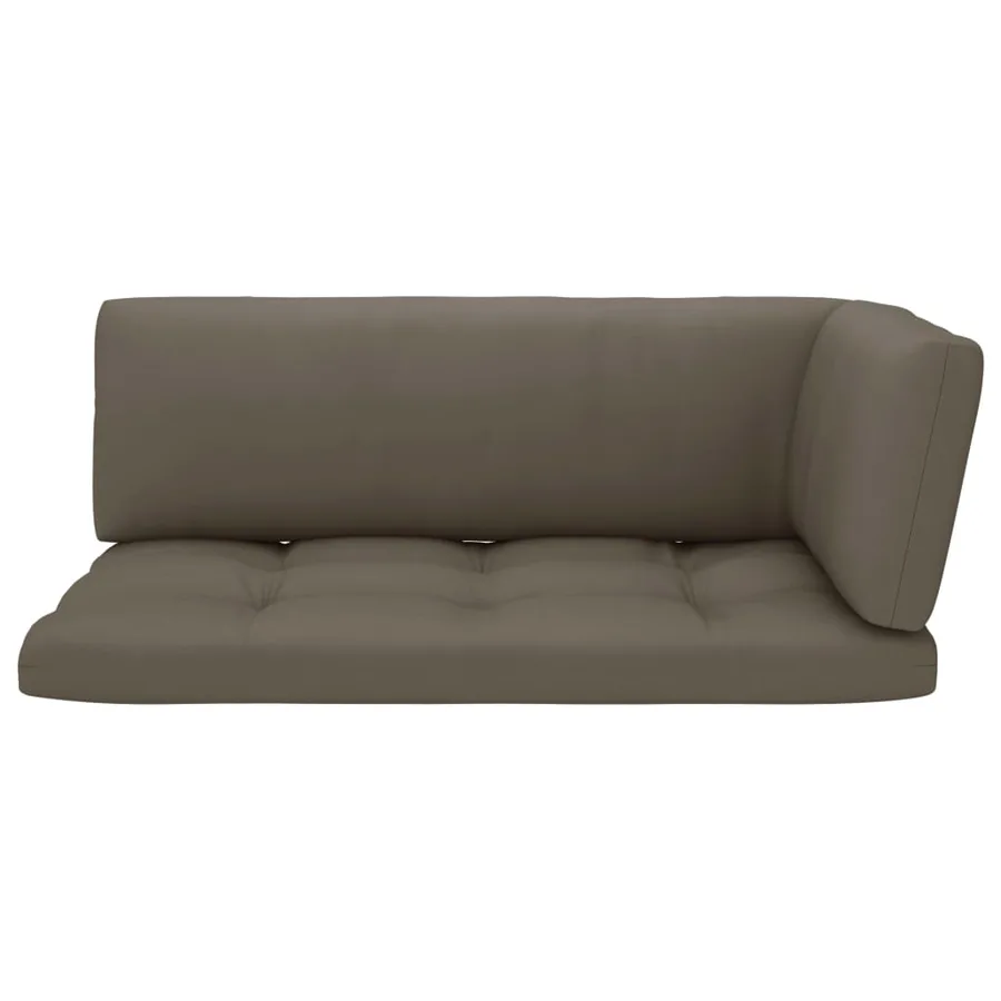 Salon de jardin palette 6 pcs et coussins Pin imprégné de blanc - 6