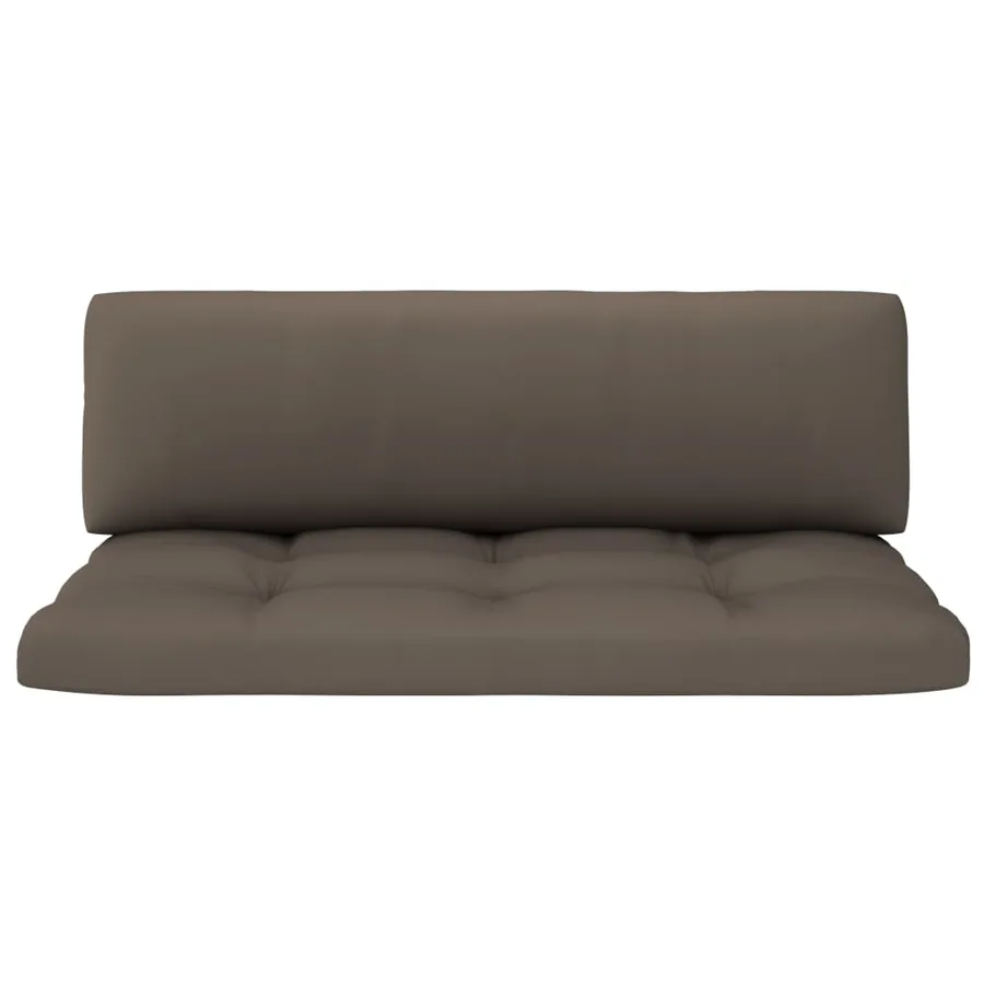 Salon de jardin palette 6 pcs et coussins Pin imprégné de blanc - 9