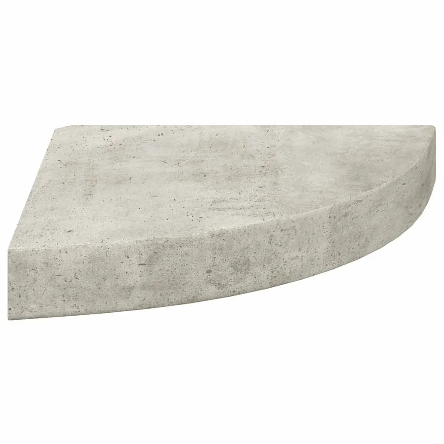 Étagères d'angle murales 2 pcs Gris béton 25x25x3,8 cm MDF - 7