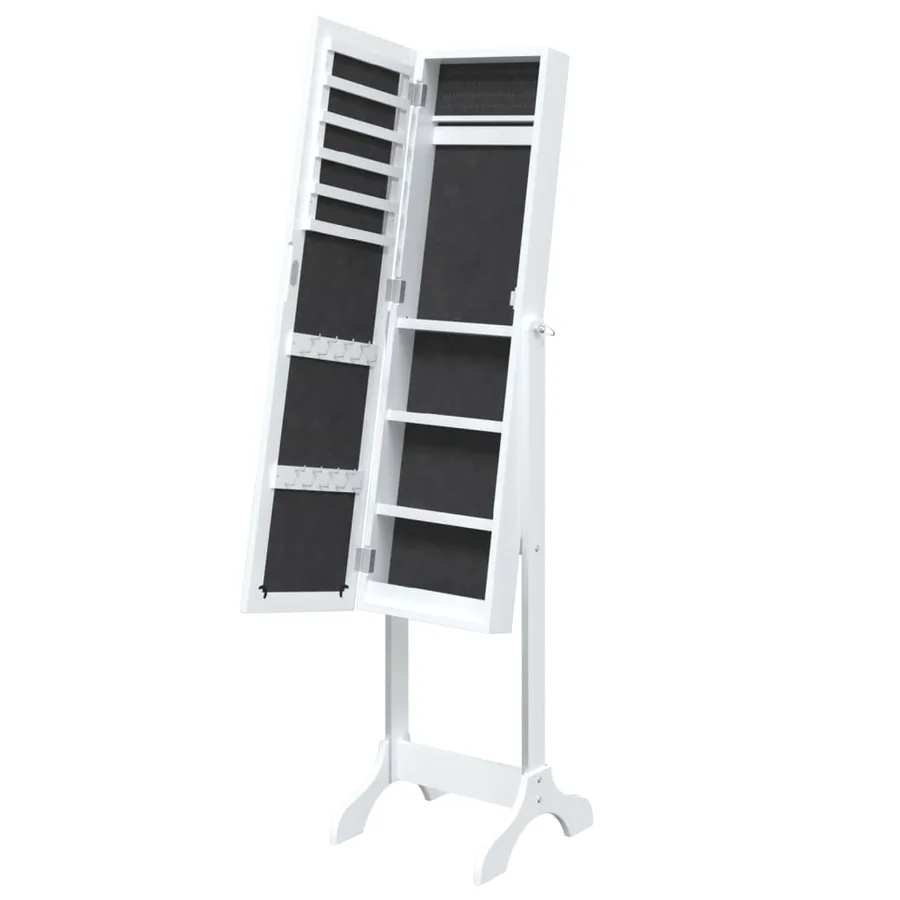 Miroir sur pied blanc 34x37x146 cm - 5