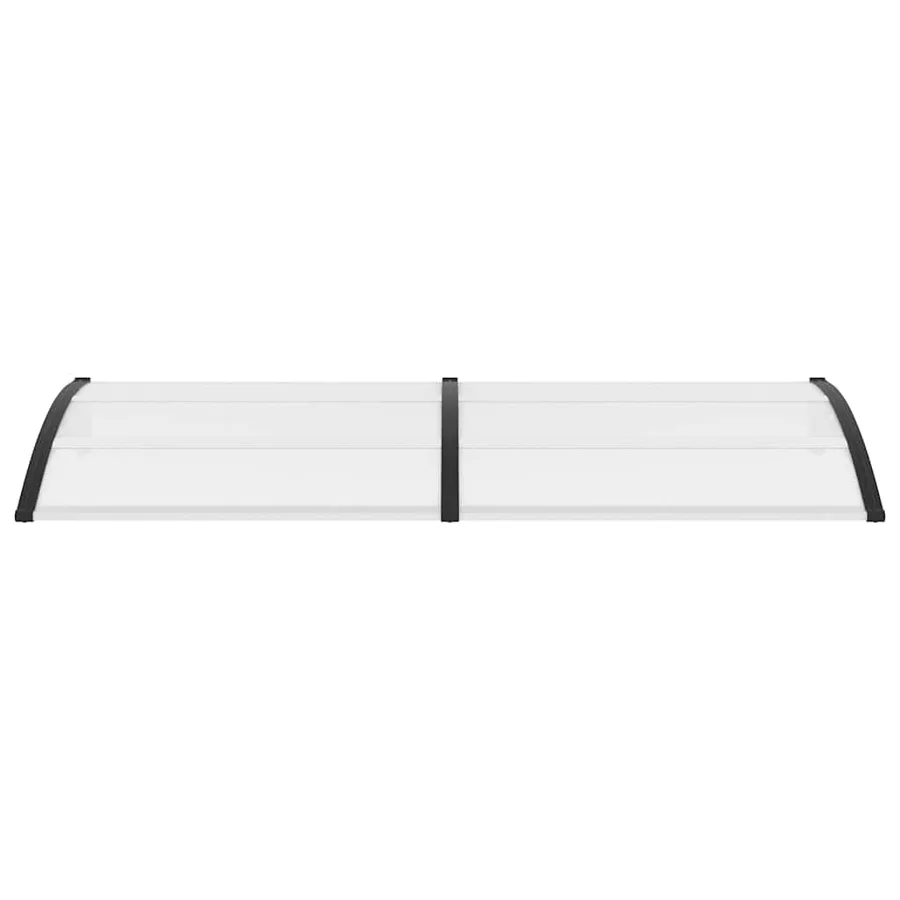 Auvent de porte Noir et transparent 240x75 cm PC - 4