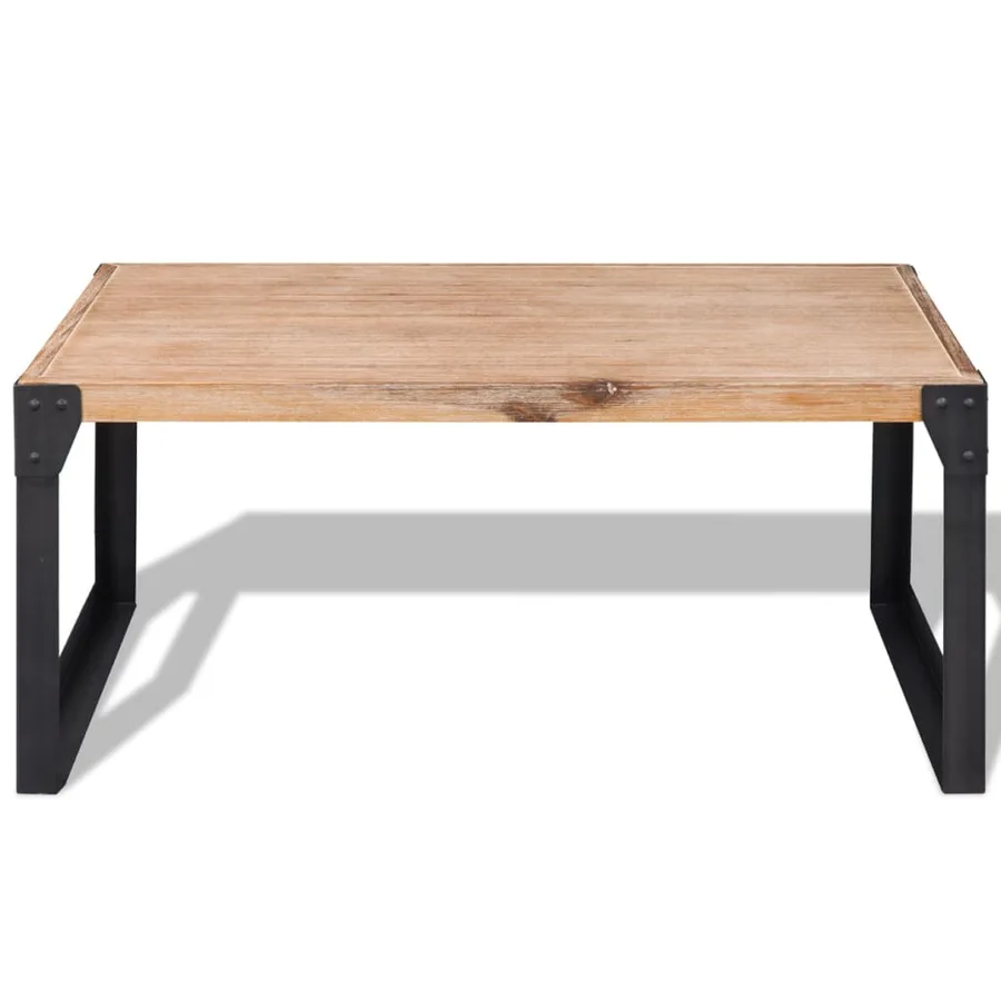 Table basse bois d'acacia massif 100x60x45 cm - 2