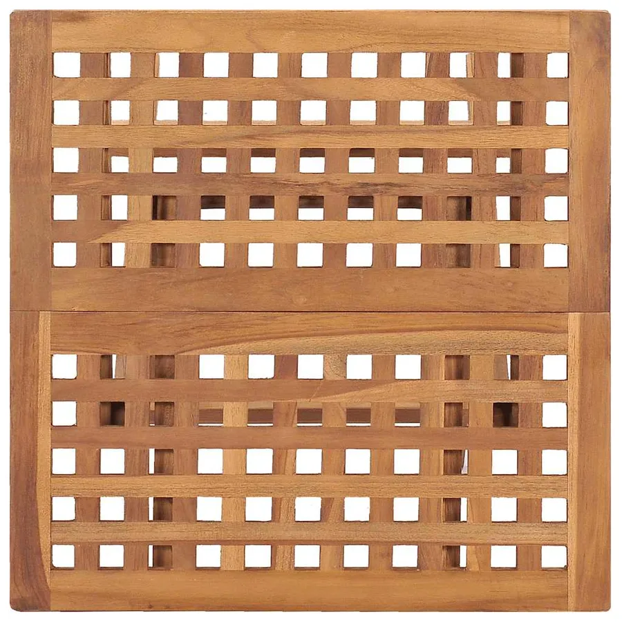 Ensemble à manger d'extérieur pliable 3 pcs bois de teck massif - 5
