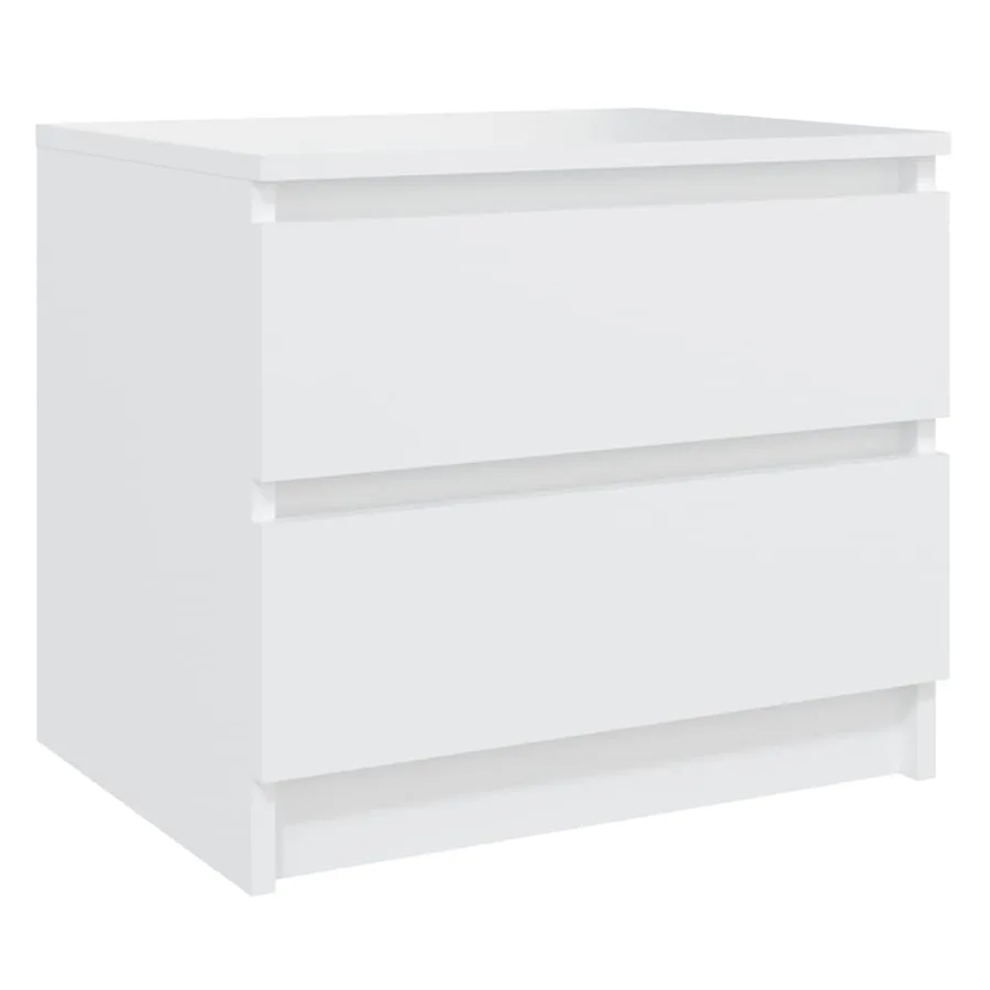 Tables de chevet 2 pcs blanc 50x39x43,5 cm bois d'ingénierie - 2