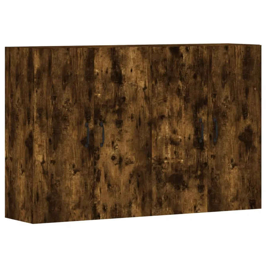 Armoires murales 2 pcs chêne fumé bois d'ingénierie - 2