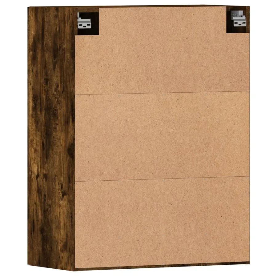 Armoires murales 2 pcs chêne fumé bois d'ingénierie - 9