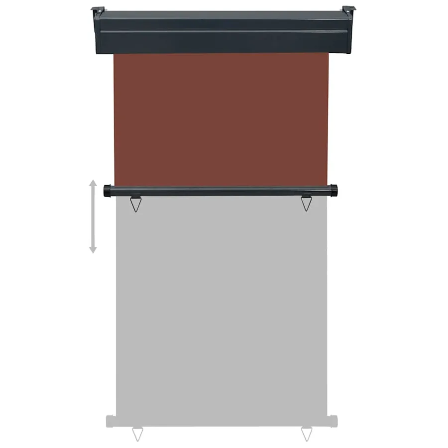 Auvent latéral de balcon 105x250 cm Marron - 5