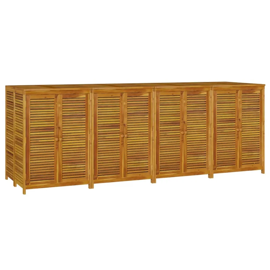 Boîte de rangement de jardin 280x87x104 cm bois massif d'acacia - 3