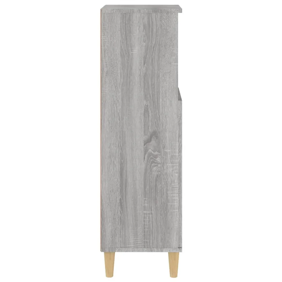 Armoire salle de bain sonoma gris 30x30x100 cm - 8