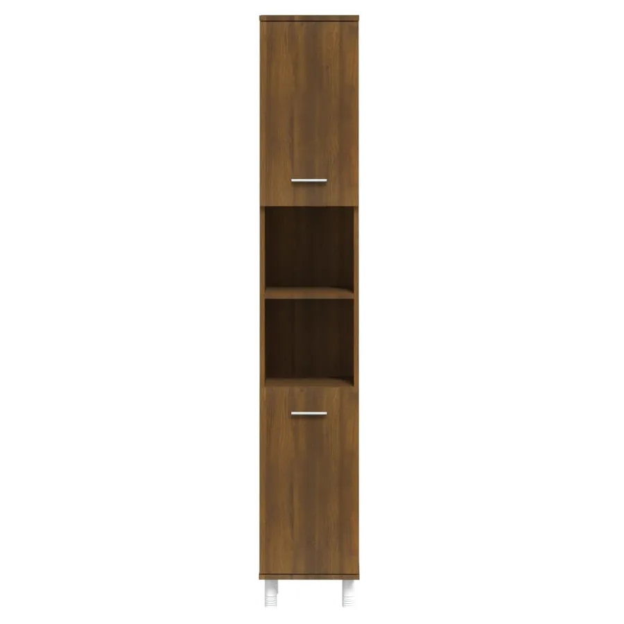 Armoire de bain Chêne marron 30x30x179 cm Bois d'ingénierie - 6