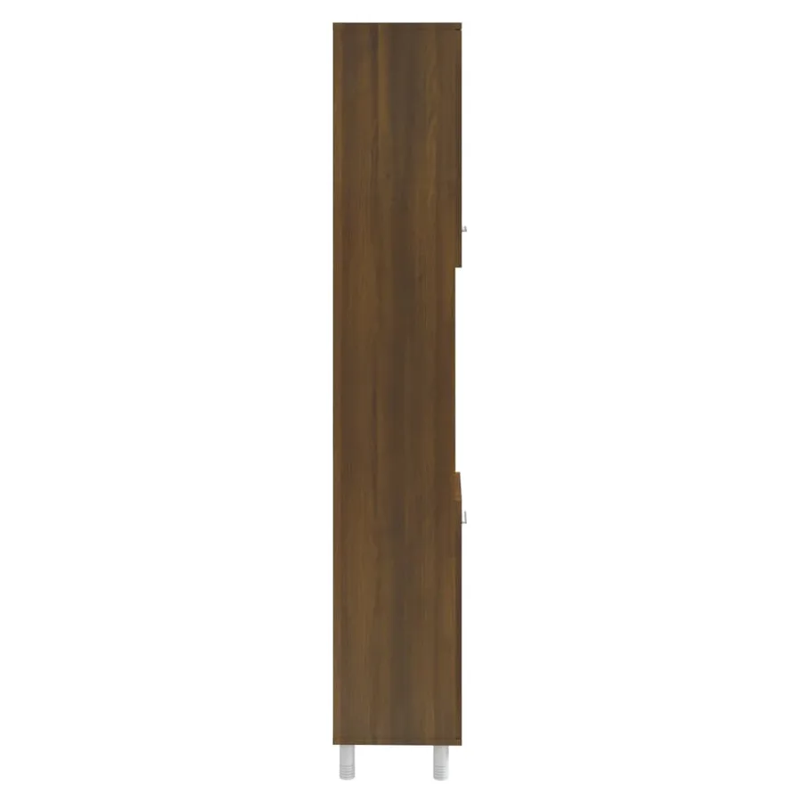 Armoire de bain Chêne marron 30x30x179 cm Bois d'ingénierie - 7