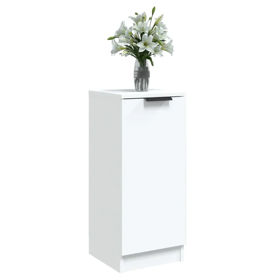 Buffet Blanc 30x30x70 cm Bois d'ingénierie - 7