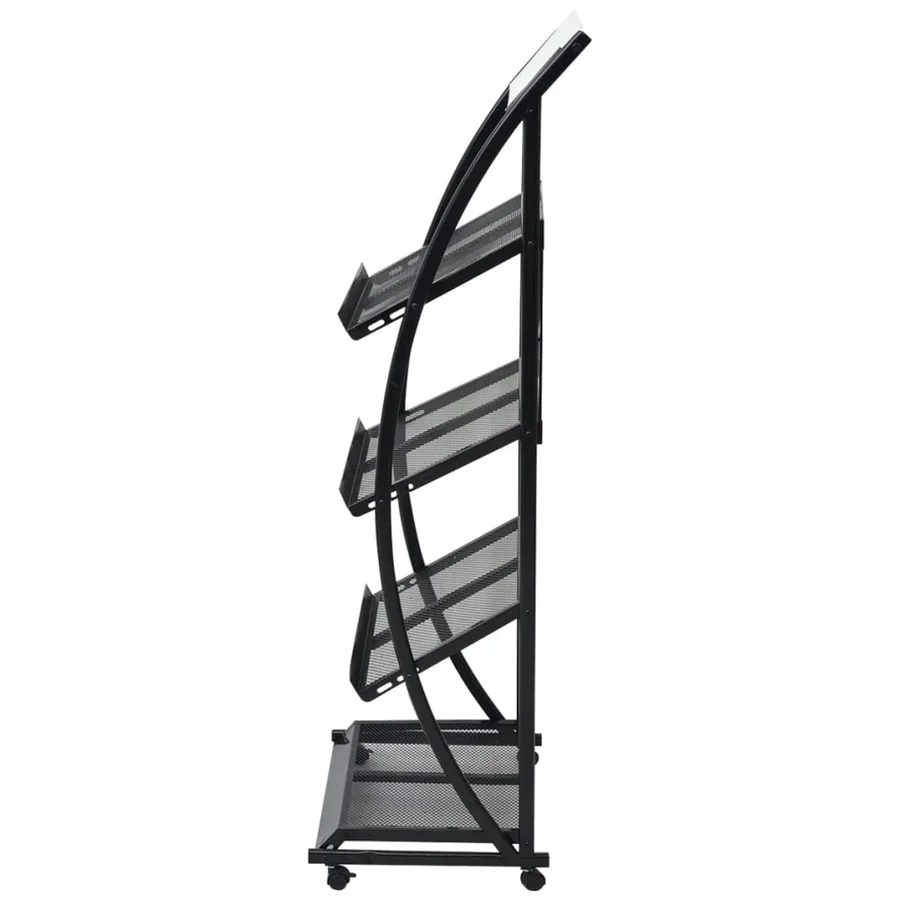 Porte-revue 47 x 40 x 134 cm Noir et blanc A4 - 2