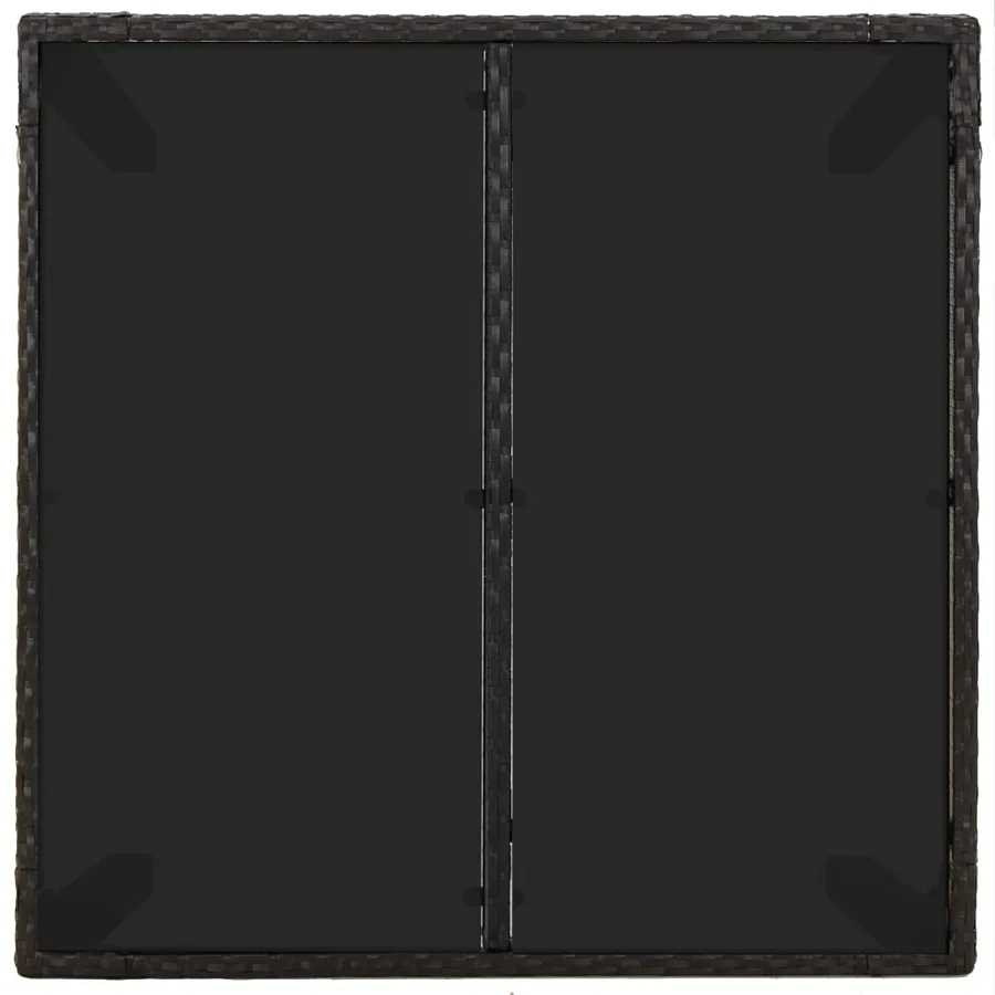 Ensemble à manger de jardin avec coussins 3 pcs Noir - 7