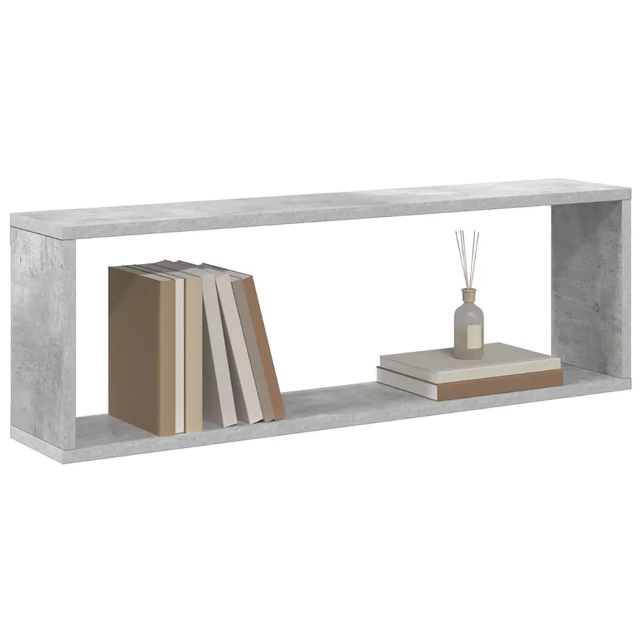 Étagères cube murales 4 pcs gris béton bois d'ingénierie - 4