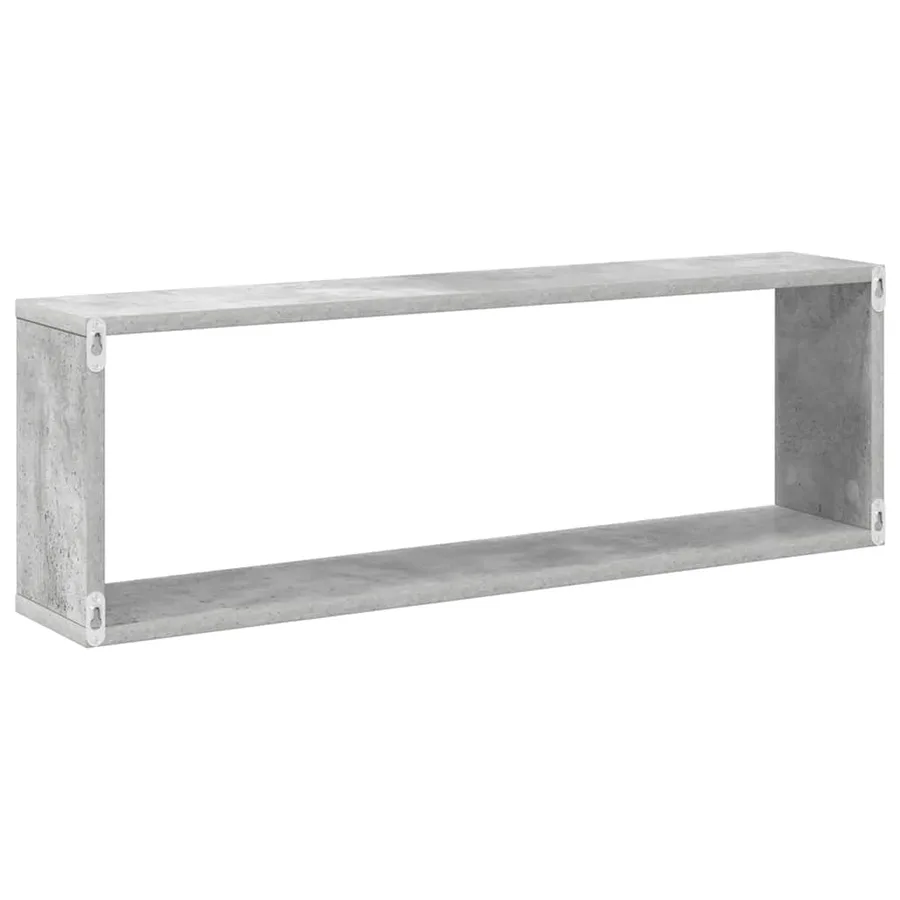 Étagères cube murales 4 pcs gris béton bois d'ingénierie - 8