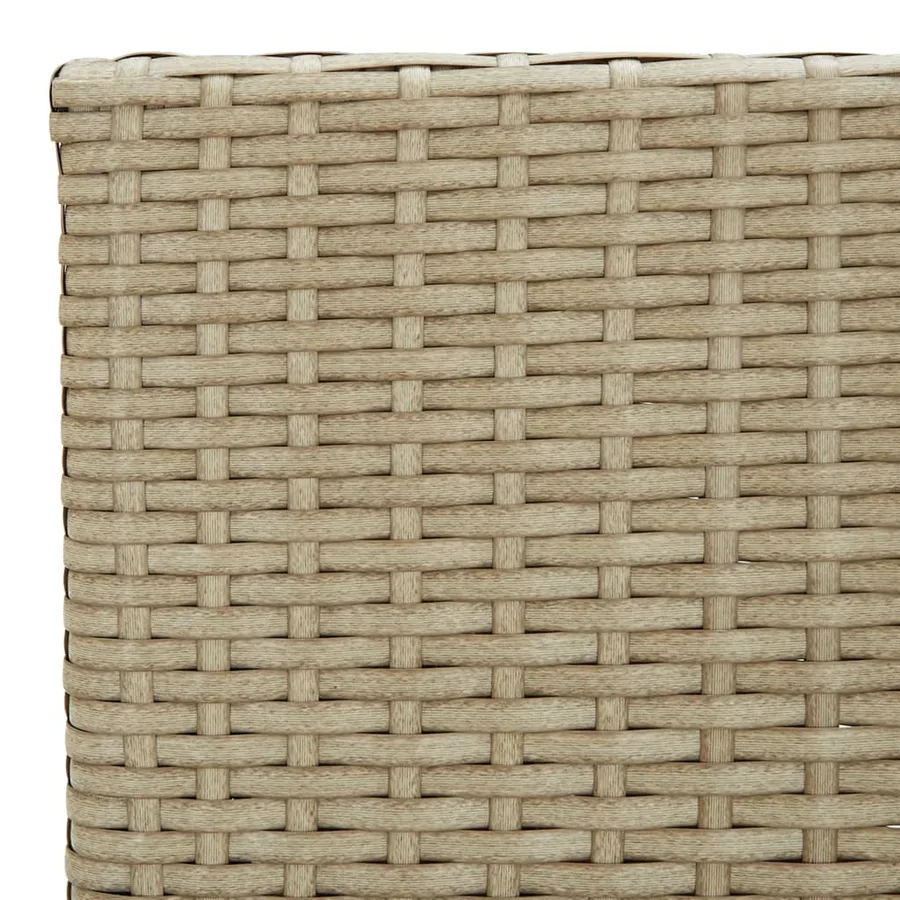 Ensemble à manger de jardin 5 pcs Résine tressée et verre Beige - 13