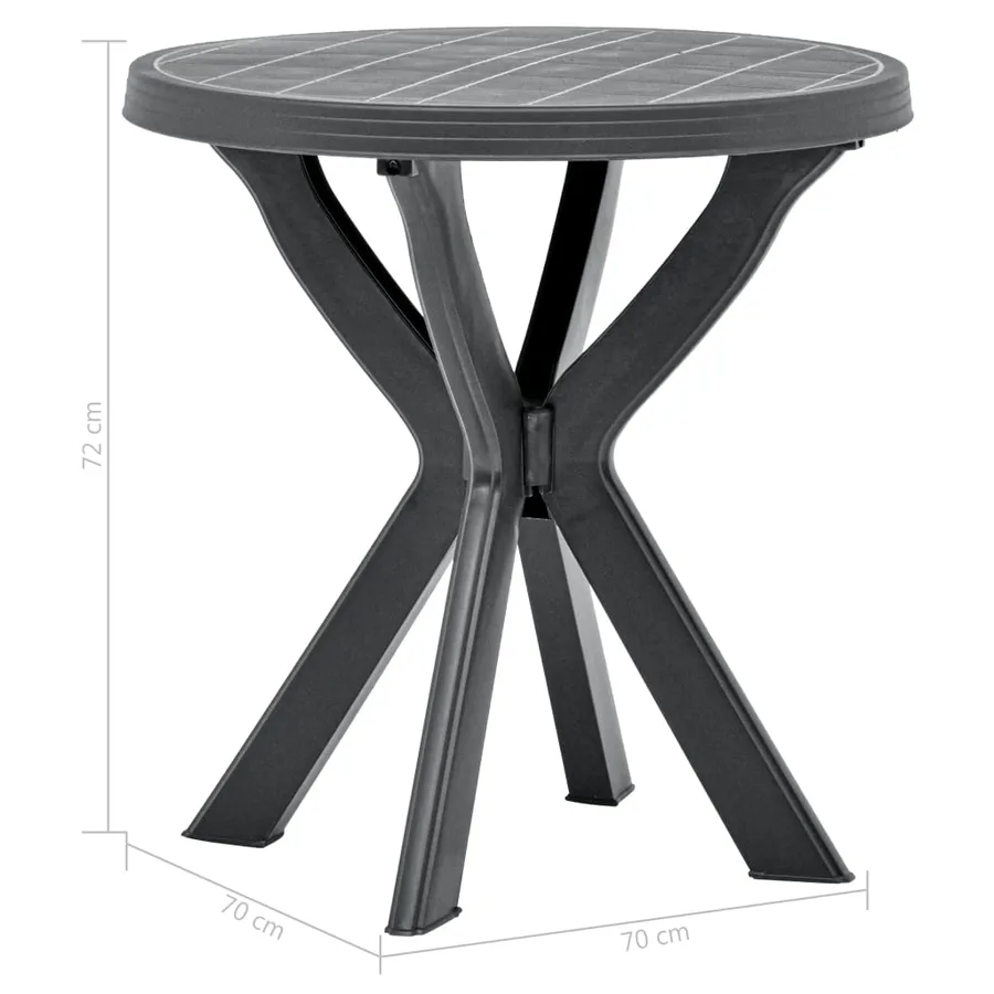 Table de bistro Anthracite Ø70 cm Plastique - 5