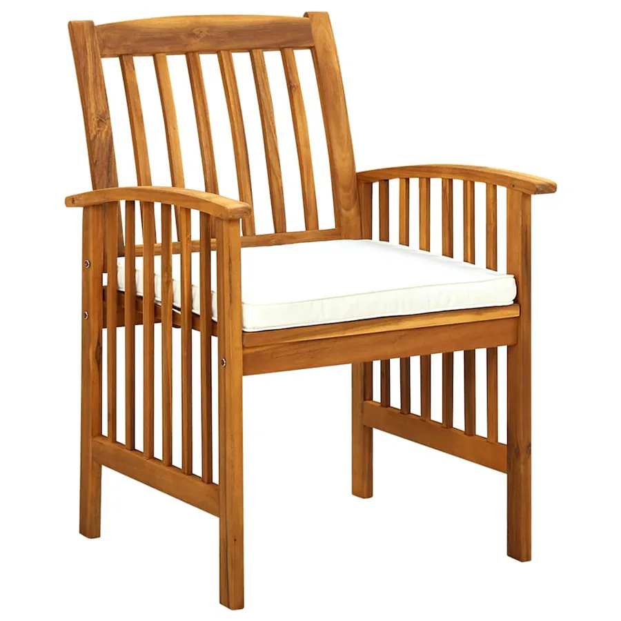 Ensemble à manger de jardin 9 pcs avec coussins Acacia solide - 5