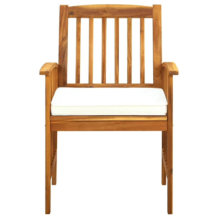 Ensemble à manger de jardin 9 pcs avec coussins Acacia solide - 6