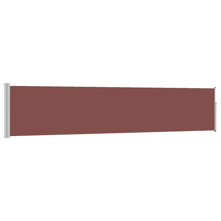 Auvent latéral rétractable de patio 100x500 cm Marron - 2