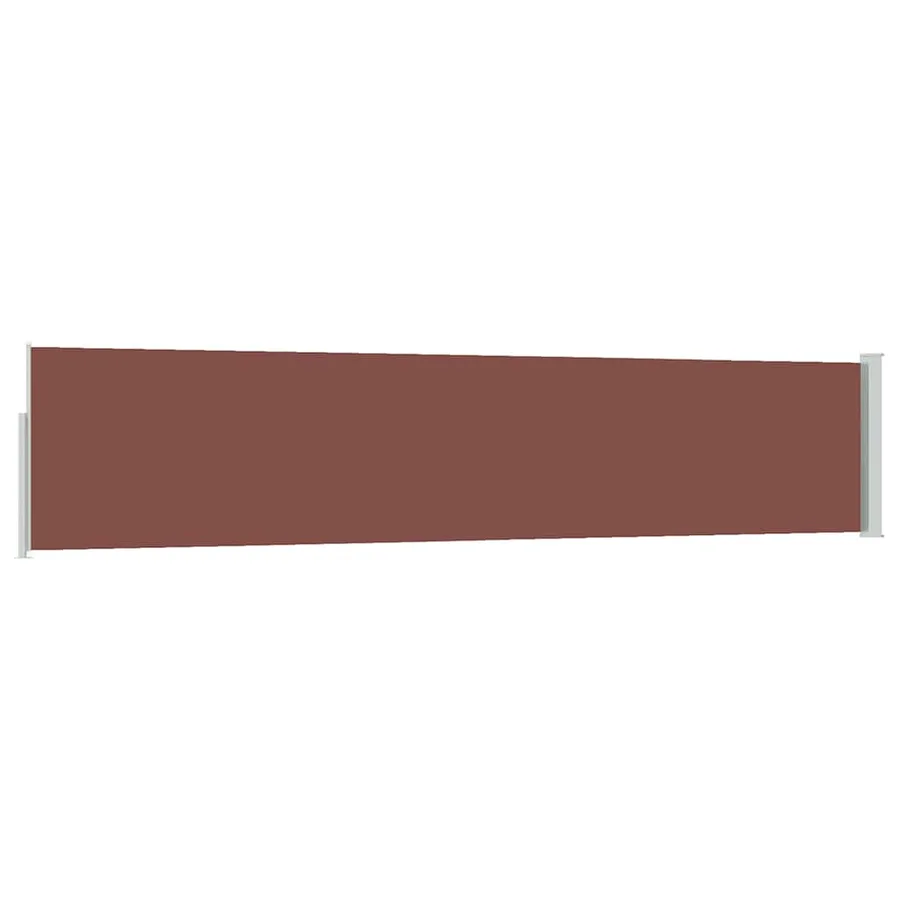 Auvent latéral rétractable de patio 100x500 cm Marron - 6