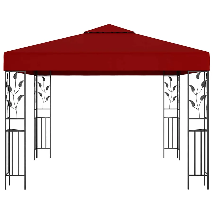 Belvédère 3x3 m Rouge bordeaux - 2