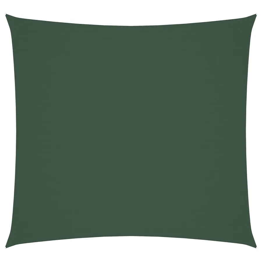 Voile de parasol tissu oxford carré 7x7 m vert foncé - 2