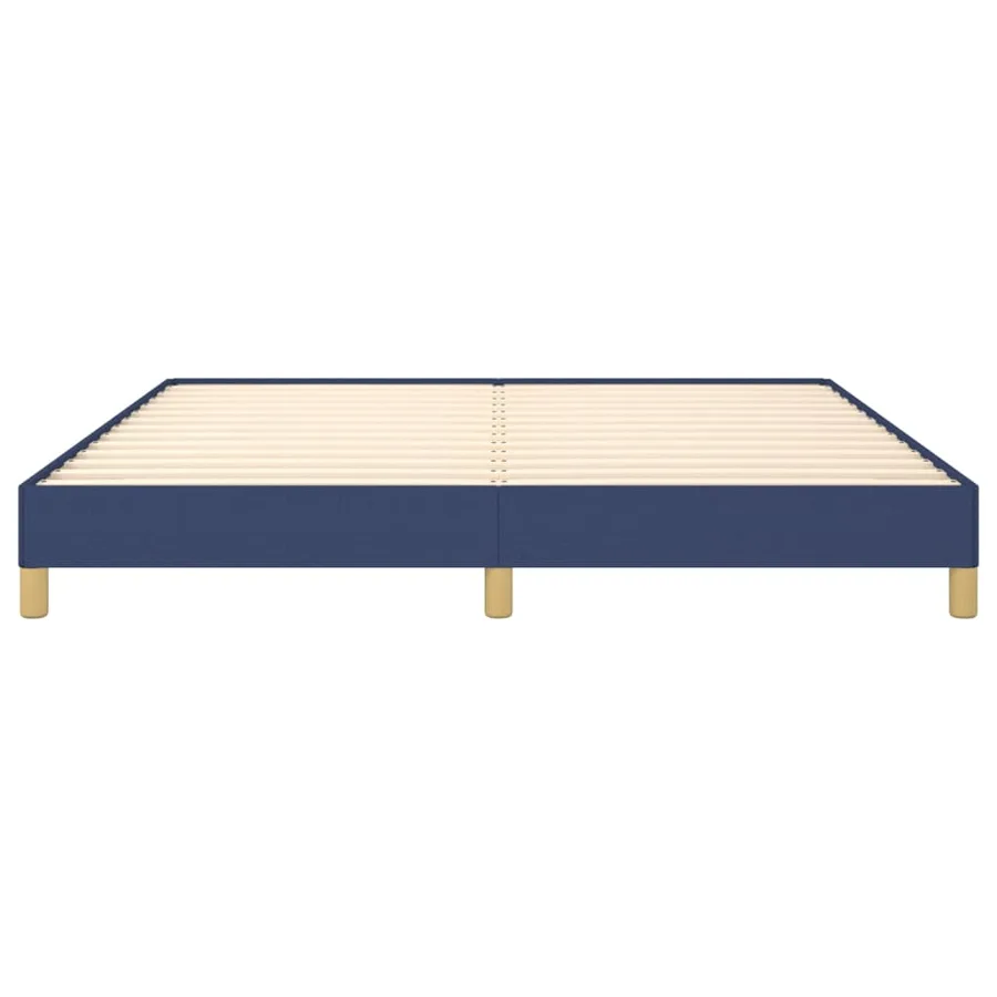 Cadre de lit sans matelas bleu 180x200 cm tissu - 5