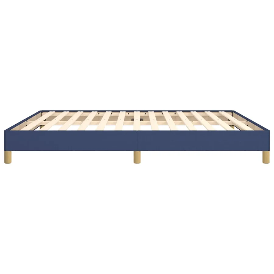 Cadre de lit sans matelas bleu 180x200 cm tissu - 6